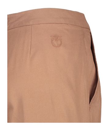 Bruine wijde broek Paolina Twill Pinko