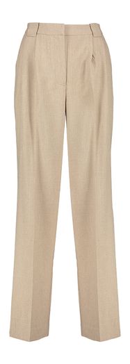 Beige wijde broek met bandplooien Tannie Ichi