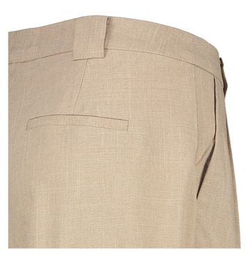 Beige wijde broek met bandplooien Tannie Ichi