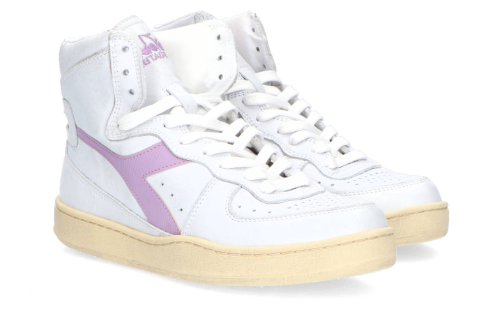 Witte hoge sneakers met lila Diadora Heritage undefined