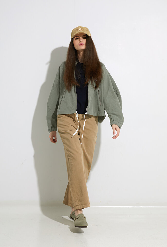 Beige broek met overslag Bellerose