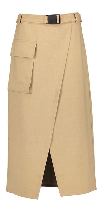 Beige rok met overslag Second Female