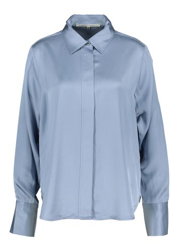 Lichtblauwe glanzende blouse Galla Second Female