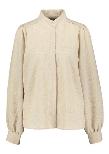 Beige Blouse met rechtopstaande kraag Seer Second Female