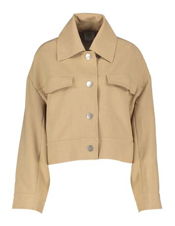 Beige oversized kort jasje Felice Second Female