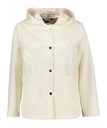 Ecru padded jas met kap Hox