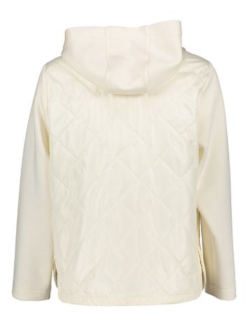 Ecru padded jas met kap Hox