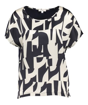 Blauwe t-shirt met geprinte voorkant Herafin Gigue