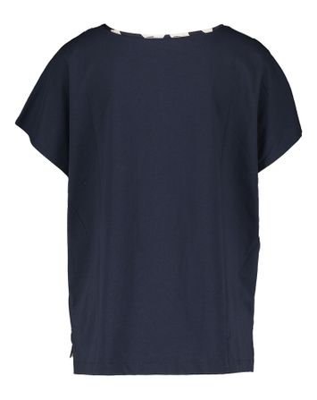 Blauwe t-shirt met geprinte voorkant Herafin Gigue