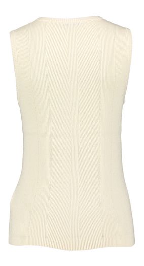 Beige mouwloze top met ronde hals en knoopjes Loza Gigue