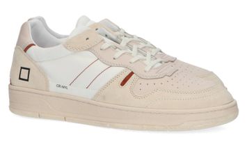 Witte sneakers met bruine details Court 2.0 Nylon D.A.T.E