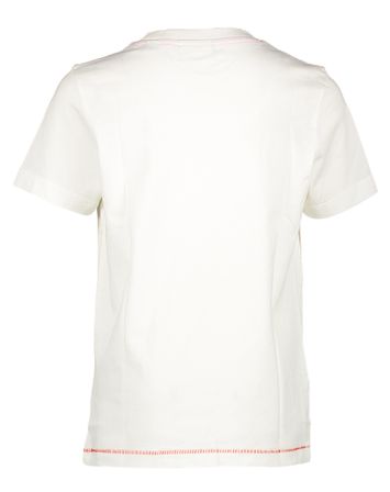 Witte katoenen t-shirt met ronde hals Scotch & Soda