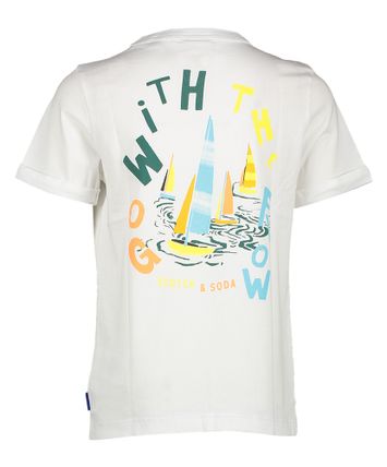 Witte T-shirt met opdruk Scotch & Soda
