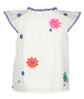 Witte Blouse met geborduurde bloemen Scotch & Soda