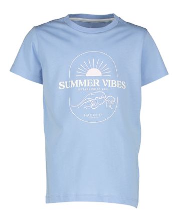Lichtblauwe t-shirt Summer Vibes Hackett