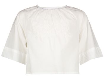 Witte blouse met kanten details Bellerose