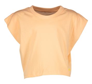 Koraalkleurige crop t-shirt met ronde hals Bellerose