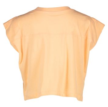 Koraalkleurige crop t-shirt met ronde hals Bellerose