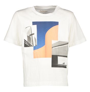 Witte katoenen t-shirt met opdruk Bellerose