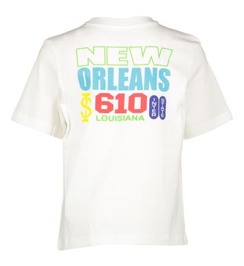 Witte katoenen t-shirt met ronde hals Bellerose