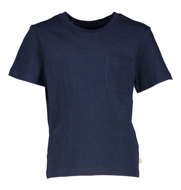 Donkerblauwe t-shirt met borstzakje Bellerose 