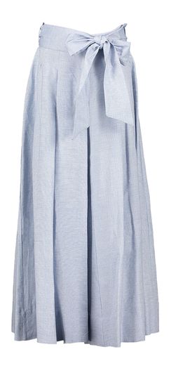 Lichtblauwe geklede losvallende broek Communie Diamante Blu