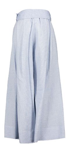 Lichtblauwe geklede losvallende broek Communie Diamante Blu