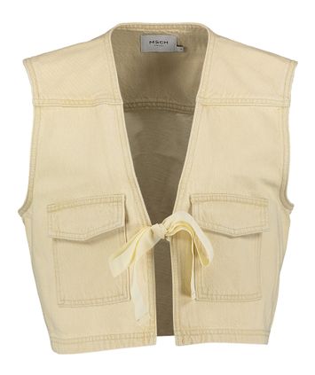 Beige jeansvestje zonder mouwen Phelina MSCH Copenhagen