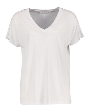 Beige T-shirt met V-hals Fenya Modal MSCH