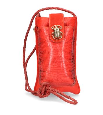 Oranje dubbel telefoonhoesje + geldbuidel Double Marcus Claris Virot