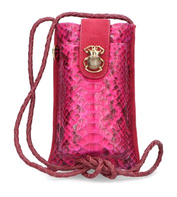 Fuchsia dubbel telefoonhoesje + geldbuidel Double Marcus Claris Virot