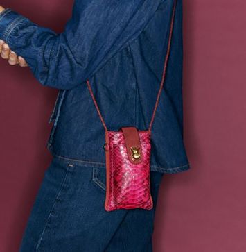 Fuchsia dubbel telefoonhoesje + geldbuidel Double Marcus Claris Virot
