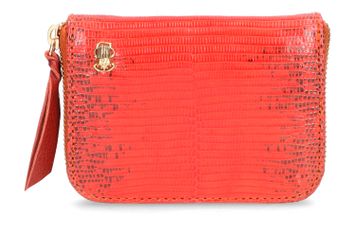 Oranje portemonnee in Guava hagedis Mini Bob Claris Virot