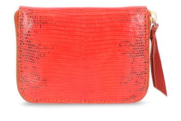 Oranje portemonnee in Guava hagedis Mini Bob Claris Virot