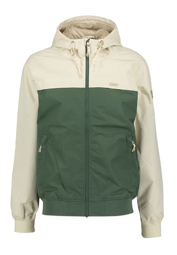 Zomerjas beige groen met rits en kap Iriedaily 