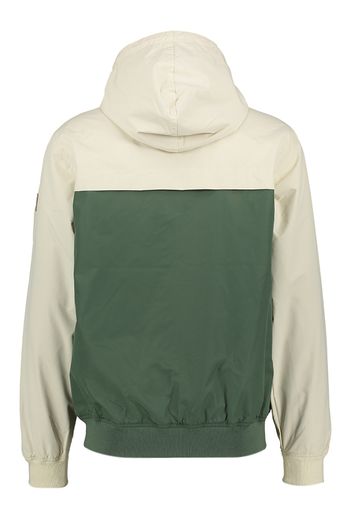 Zomerjas beige groen met rits en kap Iriedaily 