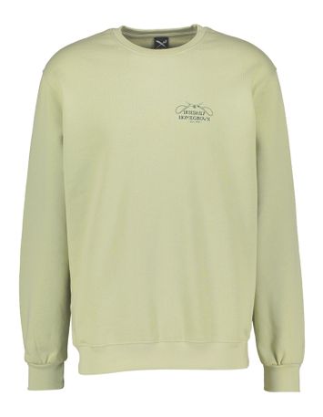 Groene sweater met logo Bonsigh Iriedaily
