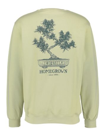 Groene sweater met logo Bonsigh Iriedaily