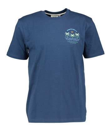 Donkerblauwe katoenen t-shirt Antiqua Port Shiwi