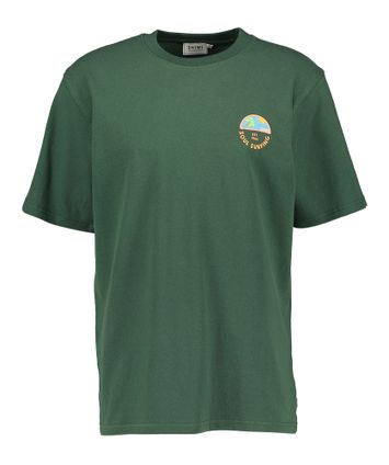 Donkergroene t-shirt met surf logo Soul Surfing Shiwi 