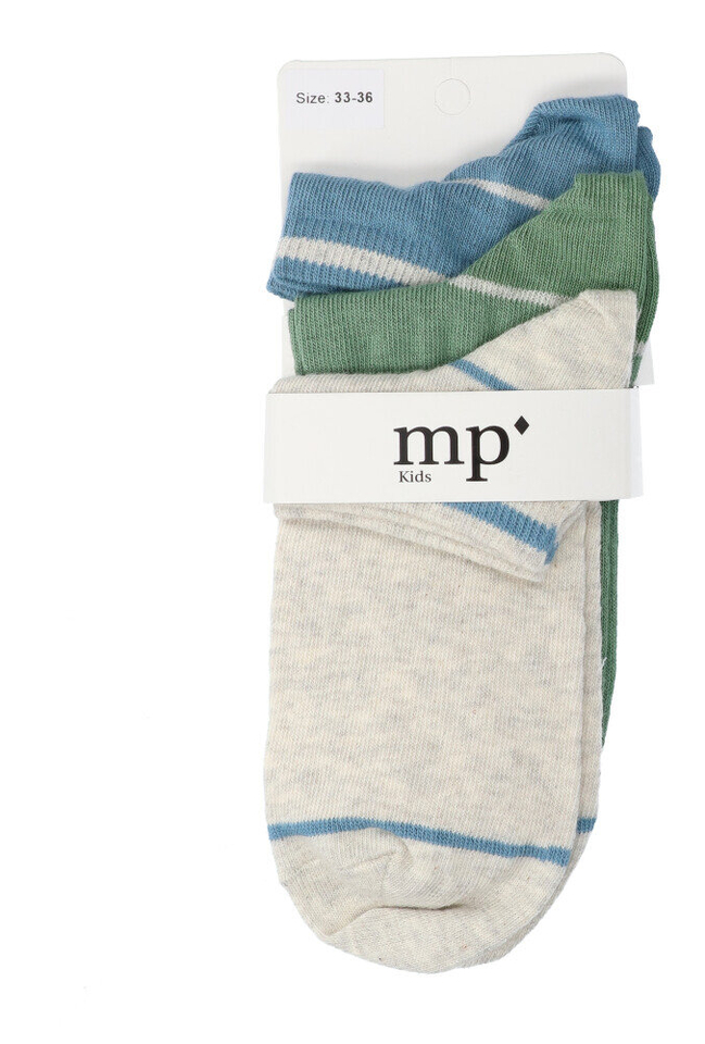3-pack korte kousen met strepen MP Denmark