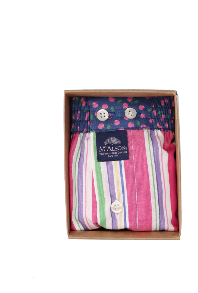 Geruite boxetshort met kersen Mc Alson