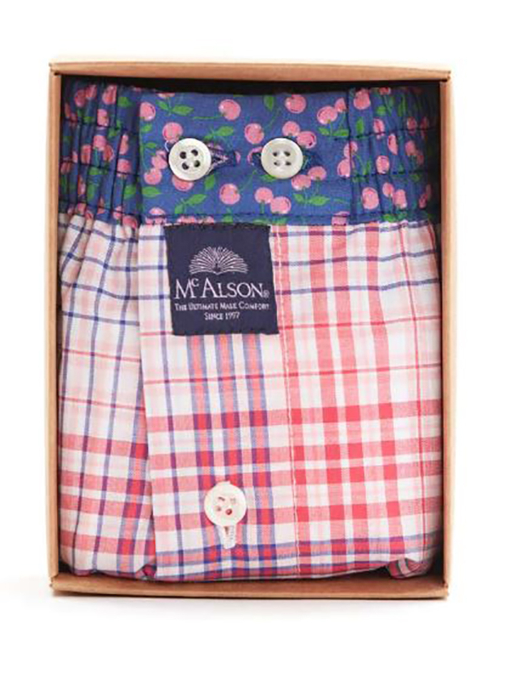 Geruite boxershort met kersen Mc Alson
