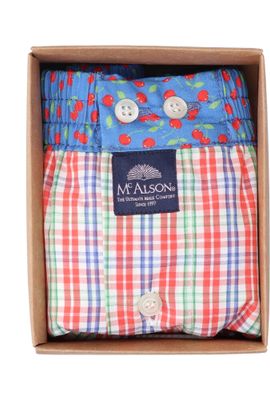 Rode geruiten boxershort met kersen Mc Alson