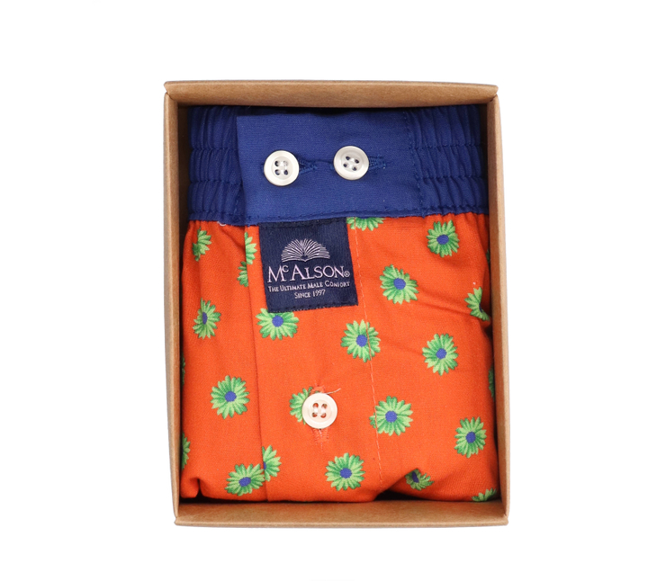 Rode boxershort met bloemenprint Mc Alson