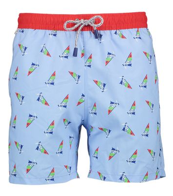 Lichtblauwe zwemshort met surfers Mc Alson 