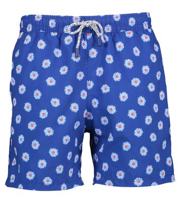Blauwe zwemshort met bloemen Mc Alson 