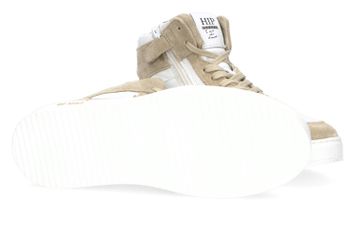 Witte hoge sneakers met beige details Hip Shoe Style
