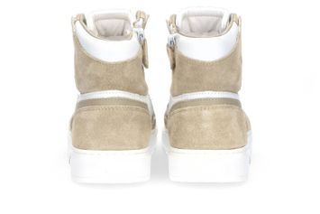 Witte hoge sneakers met beige details Hip Shoe Style