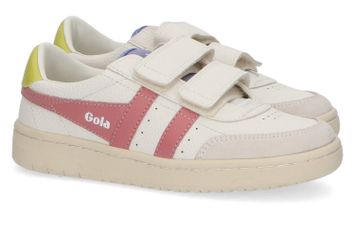 Witte lage sneakers met multicolor details Gola